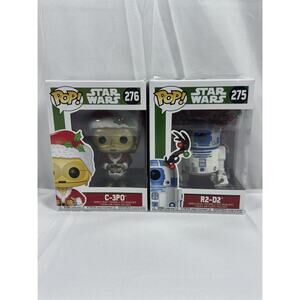Funko POP Star Wars Holiday C-3PO Santa R2D2 Antlers Lot New